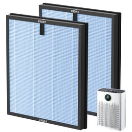 2 Pack HAP603 Replacement Filter Compatible with ECOSELF HAP603 / HAP603WF Air Purifier, Air Purifiers Replacement Filter for Home Large Room, # RFHAP603_2P_BLU, Blue