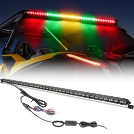 OFFROADTOWN 37" Heavy-Duty LED Chase Light Bar w/Strobe Brake Reverse Turn Signals Full-Size Slim Rear Chase Light for UTV Polaris RZR Turbo R/Pro R Can-Am Maverick X3 MAX - RGYGR PRO MAX