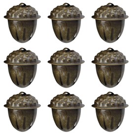 XGNG 24PCS Antique Bronze Pinecone Bells Vintage Jingle Pendants Pet Collar Charms for Jewelry Pendants Shaman Bells Wind Chimes Bracelets Christmas Tree Wreath Decorations