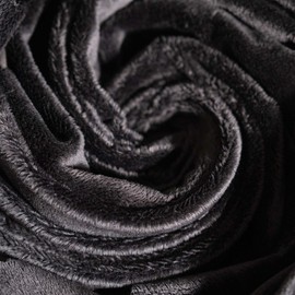 Ice Fabrics Solid Minky Fabric by the Yard - Soft, Smooth & Luxury 58/60" Extra Wide Charcoal Grey Minky Fabric for Blankets, Apparel, Baby Accessories, Throws, Pillows & More - Charcoal Grey - 1 Yard