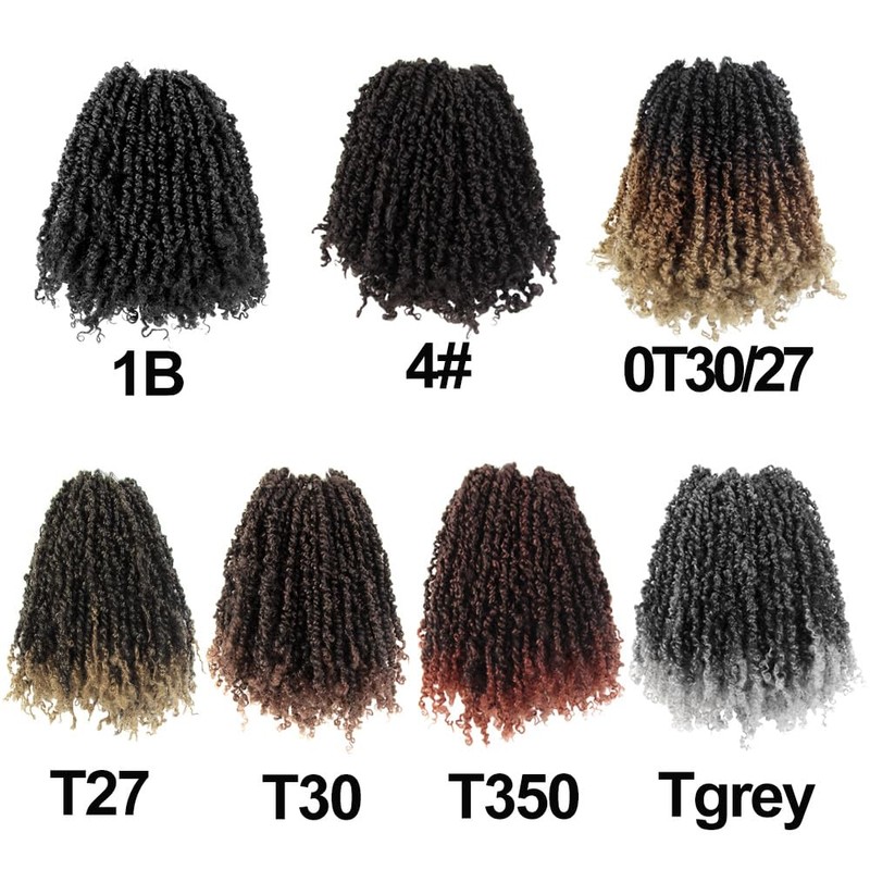 Cisinpo Yanky Twist Crochet Hair 8 Inch 10 Packs Pre-Twisted