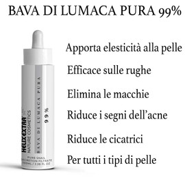 Anti-Ageing Serum Highly Concentrated 99% Snail Extract Repair Serum Anti-Wrinkle Care Concentrate for Skin Face Cleavage and Body 100 ml Made in Italy