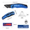 WORKPRO Folding Utility Knife, Heavy Duty Metal, Quick Open Botton
