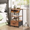 JAXPETY Set of 2 Nightstand with Charging Station USB Ports