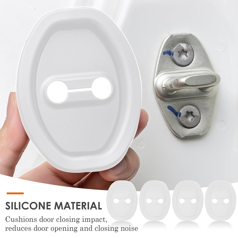 4 Pcs Silicone Car Door Latch Covers Sound Dampening Car