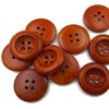 Pack of 20 Elegant Wooden Buttons 25 mm Round 4