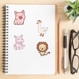 Pack of 200 Animal Stickers Car Laptop Phone Guitar Skateboard Motorcycle Bicycle Watercolour Animals Stickers Set Vinyl Waterproof Aesthetic Stickers for Teenagers Children Adults