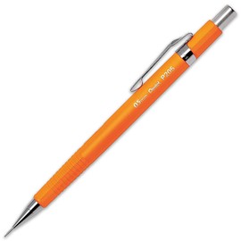 Pentel P205-97C Pastel Flowers Series Single Mechanical Pencil + 12 Hi-Polymer HB 0.5mm Refills + Z2-1N Eraser Refills (Pack of 4) (Fluorescent Orange)