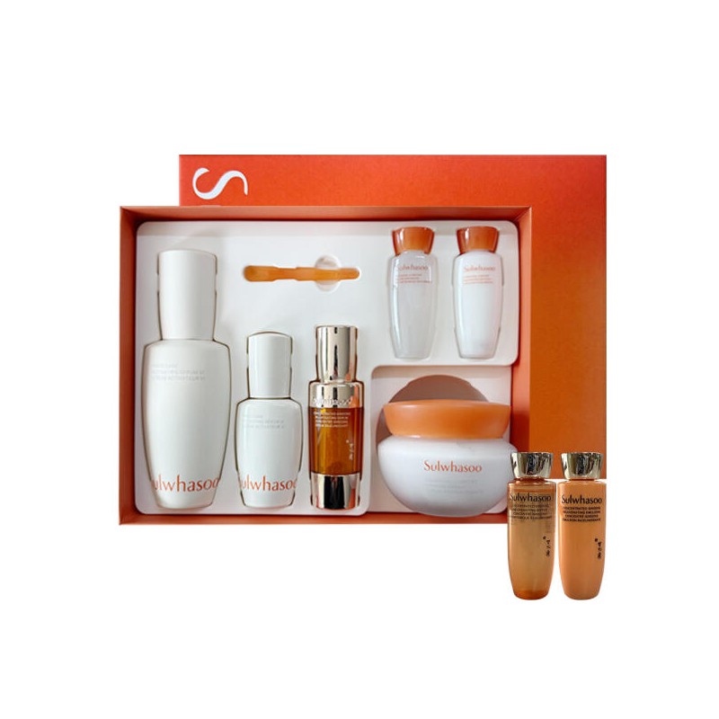 Sulwhasoo 설화수 윤조에센스+탄력크림 스페셜 에센셜 2종세트+자음생수 25ml+자음생유액 25ml Sulwhasoo Concentrated