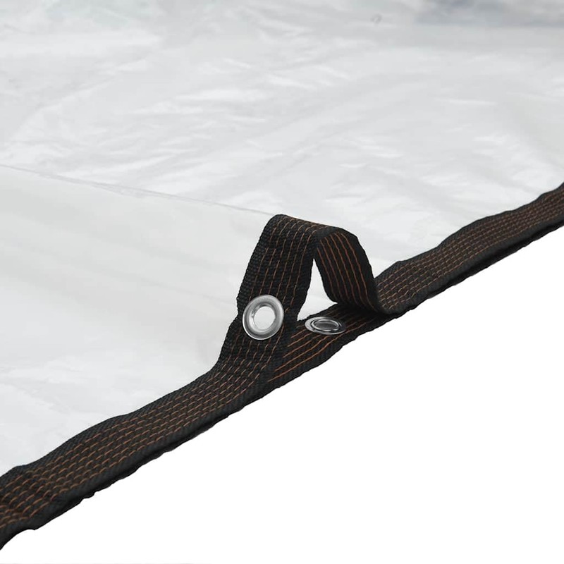 vidaXL Transparent Tarpaulin with Eyelets 1 x 2 m Polyethylene,
