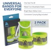 Athlé Reflective Bands 2 Pack - Adjustable 16" Neon Yellow