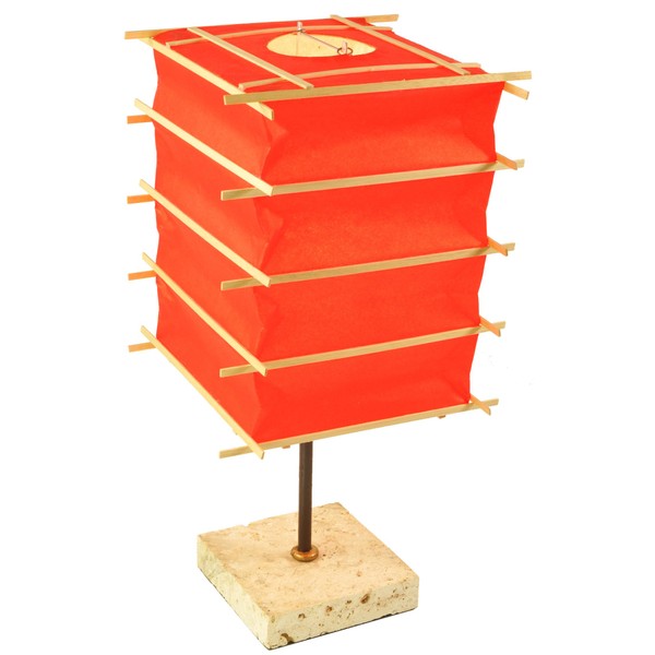 GURU SHOP Kokopelli Hako Table Lamp, 30 cm, Paper, 30