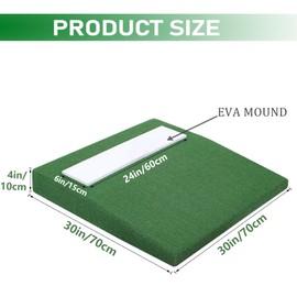 Wemily 4" Portable Pitching Mound with Regulation Pitching Mound-30x30x4in Pitching Mounds for Baseball-Pitching Mounds Ideal for Youth Baseball Training, Indoor and Outdoor Use