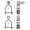 Insaga 2 Pack 2-3/8'' Chain Link Fence Gate Post Hinge,