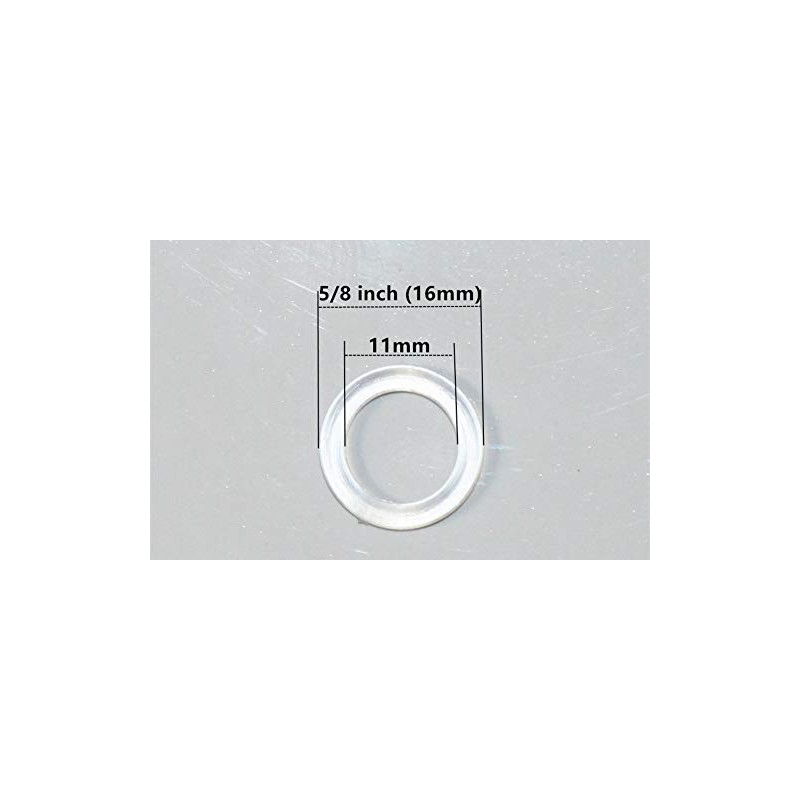 Café Curtain Rings 50pcs Clear Plastic Rings for Roman Shades