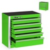 P.I.T. Mini Green Tool Box, Portable 5-Drawer Micro Roll Cab