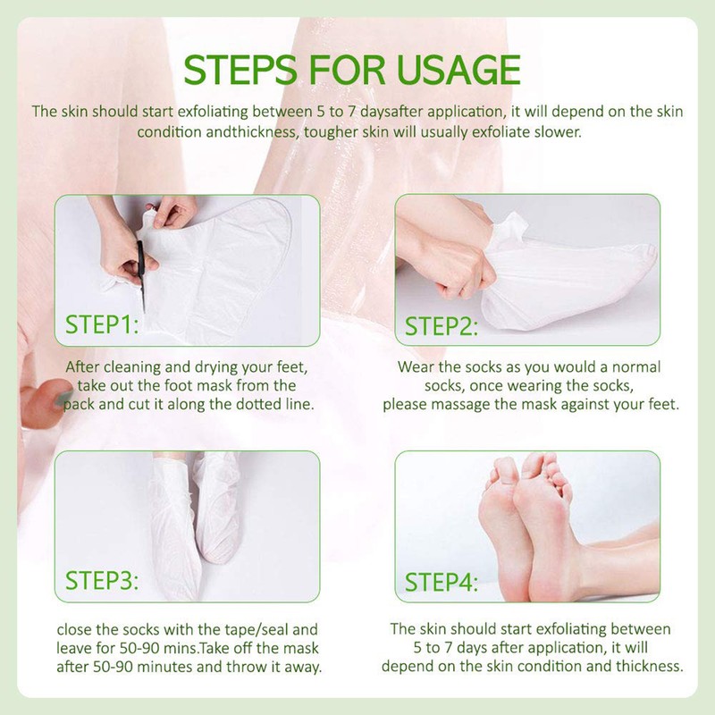 5 Pairs Foot Mask Callus Socks Foot Peel Off Mask