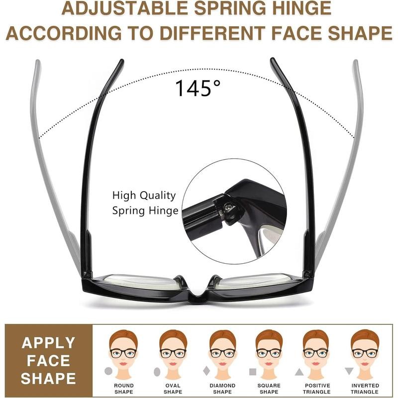 Readers for Women Oprah Style Square Reading Glasses with Spring