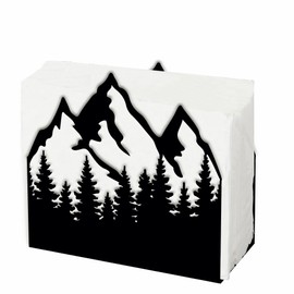 SUPERDANT Napkin Holder for Tables Mountain Trees Metal Napkin Dispenser for Kitchen Vintage Tabletop Tissue Stand Rustic Cloth Napkins Holders for Farmhouse Restaurants Hotel Home Party Decor