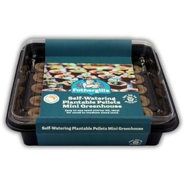 Fothergill's Self-Watering Plantable Pellets Mini Greenhouse (35 plants), Eco-Friendly Coconut Fibre, Brown