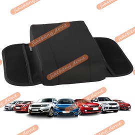 LIANGREN Car Armrest Box Heighten Pad Memory Cotton Armrest Cushion With Storage Pocket