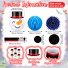 Riakrum 18 Pcs Winter Snowman Hanging Paper Lanterns Christmas Snowflake