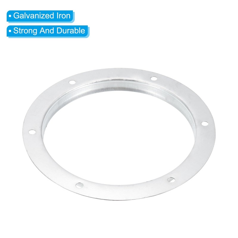 PATIKIL 8" Duct Connector Flange, Metal Straight Pipe Exhaust Flange