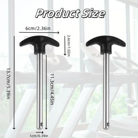 YANCONGLIDEYAN 2Pcs Weight Stack Pin Gym Pin Heavy Duty Replacement Pin (Black 2Pcs)