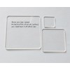 20PCS of Blank Clear Acrylic Square Material,Plexiglass Laser Cut Square