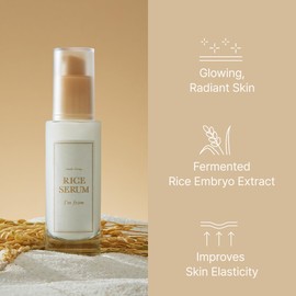 I'm from I'm from Rice Serum, Korean Fermented Rice Embryo Extract Boosts Collagen, Vitality, Radiant Glowing Skin, Niacinamide, Vitality to Dull Skin, Nourishing, Moisturizing