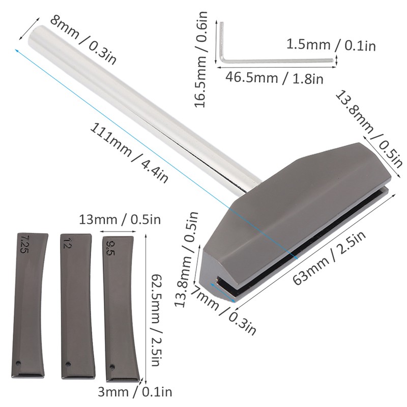 Guitar Fret Press Inserts Pressure Plate Inlay Tool for Bass