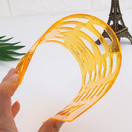 fatteryu K Resin Flow Chart Symbol Design Template Ruler Stencil Measuring Tool Student