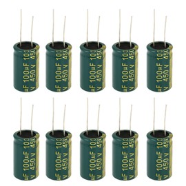 16-450V 100uf-10000uf 4 Values Electrolytic Capacitor Kit, Green Range of Electrolytic Capacitors for LCD TVs, Monitors, and Chargers (450v 100uf 一 )