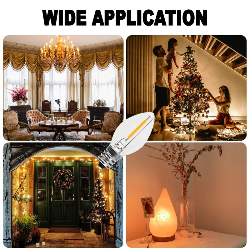 YIMILITE C7 0.6W 2700K Featuring Standard E12 LED Bulb Candelabra