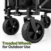 Heavy Duty Foldable Utility Wagon for Grocery Trips and Beach