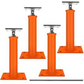 4 Pcs House Floor Jacks for Leveling,11-16" Height Range,9920 lbs to 6860 lbs Height Capacity (Each),Adjustable Support Basement Jack Crawlspace,Telescoping Screw Jacks for Temporary Support,Orange