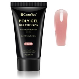 GAZEPLUS Poly Nail Gel, 56g Poly Nail Extension Gel Nail Thickening Poly Nail Gel for Nail Art Design Long-Lasting and Easy to Use