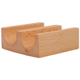 Alipis Wooden Sushi Taco Holder, Sushi Roll Rack U Shaped Sashimi Plate, 2 Slot Sushi Hand Roll Stand Sashimi Serving Tray Food Display Stand