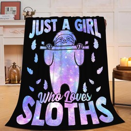 Sloth Blanket Cute Sloth Fleece Throw Blanket Toddler Fuzzy Plush Super Soft Warm Nursery Sloth Decor Stuffed Animal Bedding Blankets Gifts for Boys Girls Kids Adult Men Women 40"x50"