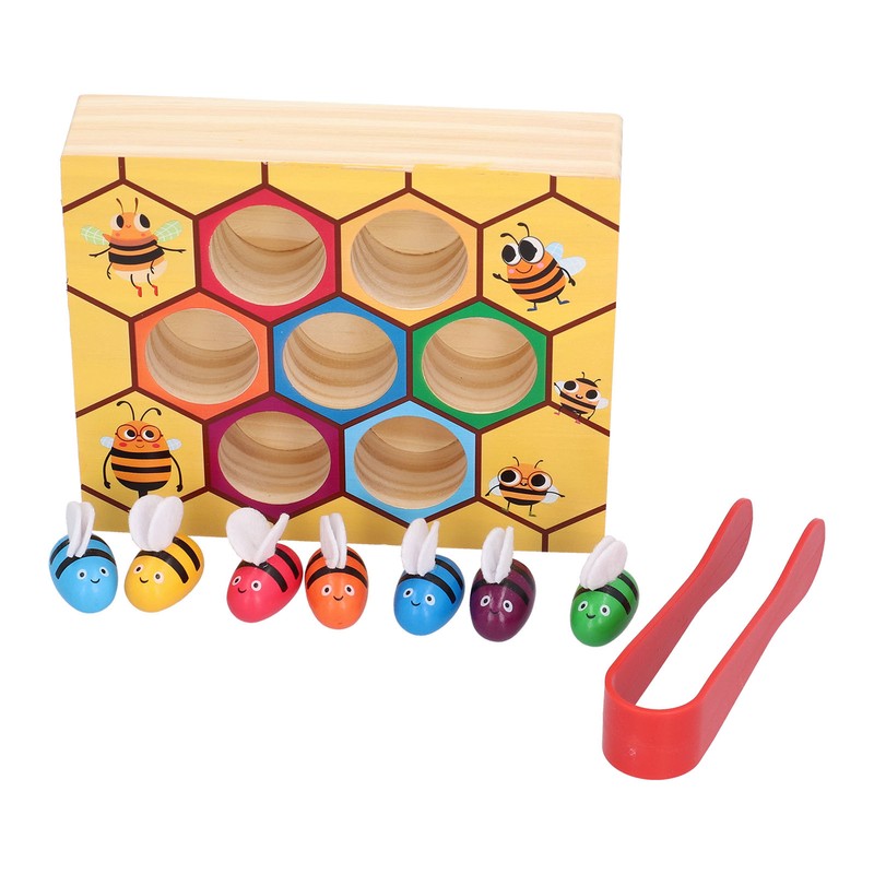 Clamp Bee Matching Game Toys Early Educational Learning Fine Motor