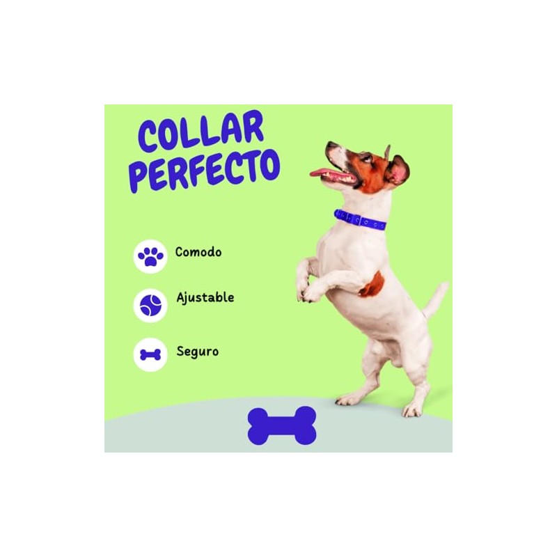 Collar para Perro Ajustable Duradero Elegante Suave Acolchado Transpirable Ajustable