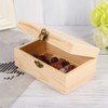 Healifty Unfinished Wood Jewelry Box Wooden Box with Lid and