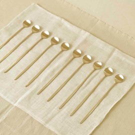 [Nothyang] Bangjja Yugi Muddler 10p Set Highball Long Teaspoon / [놋향] 방짜유기 머들러 10p 세트 하이볼 롱 티스푼