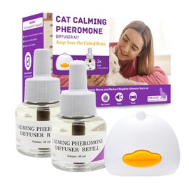 Calming Pheromone Diffuser Kit for Cats, Reduces Fighting, Spraying & Scratching (48 mL)