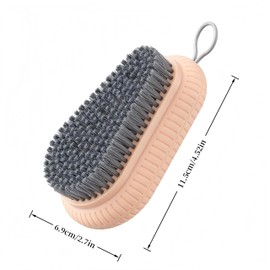 Cansybil Laundry Brush,Scrub Brush,Easy to Grip Household Cleaning Brushes,Quality Soft Laundry Clothes Shoes Scrubbing Brush (Pink)