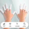White Latex Finger Cots Finger Protectors, Disposable Medium-Sized Finger Gloves,