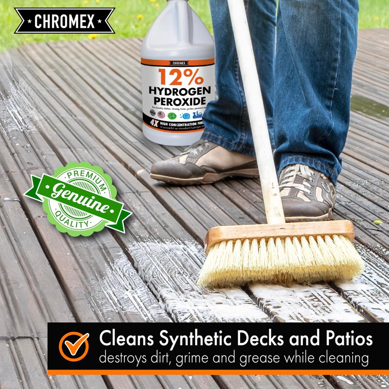 Chromex Hydrogen Peroxide 12 Percent Food Grade, 4x Power Concentrated