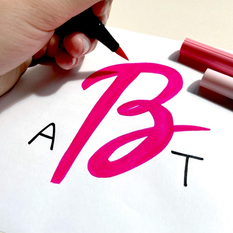 Tombow ABT Dual Brush Pen, Pink Edition, Pen with Two