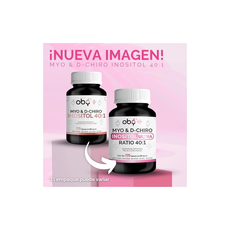 Oby Myo Chiro Inositol Ratio 120 Capsulas 050 Porcion Ingredientes
