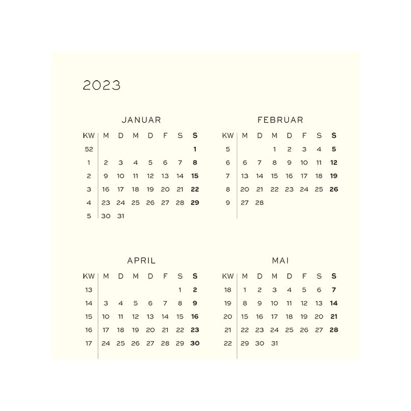 LEUCHTTURM1917 365810 Weekly Calendar & Notebook Softcover Medium (A5) 2023,